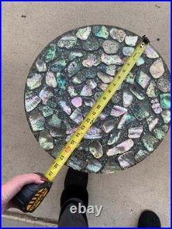 MCM Custom Handmade Large Abalone Shell Side Table Stunning Rare
