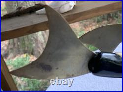 MCM Dara International Sculpture Whales Brass Black Lacquer 1983 Tag $265 RARE