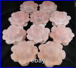 MCM Dorothy Thorpe RARE Pink Frosted Resin Sunflower Bowl Serving Set