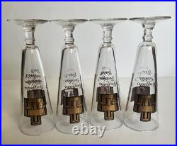 MCM Griffiths Golden Grid Pilsner Glasses USA Mechanical Design Innovation RARE