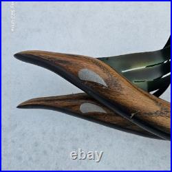 MCM Masketeers 1962 Metal Wood Flying Phoenix Crane Geese Wall Art Set Of 2