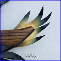 MCM Masketeers 1962 Metal Wood Flying Phoenix Crane Geese Wall Art Set Of 2