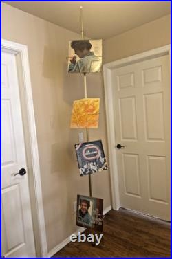 MCM RARE Quaker Pole Master Tension Record Holder w Instructions 4 Album Baskets