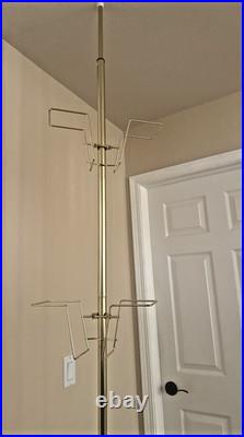 MCM RARE Quaker Pole Master Tension Record Holder w Instructions 4 Album Baskets MCM RARE Quaker Pole Master Tension Record Holder w Instructions 4 Album Baskets