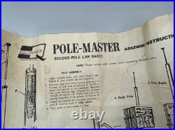 MCM RARE Quaker Pole Master Tension Record Holder w Instructions 4 Album Baskets