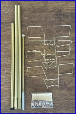 MCM RARE Quaker Pole Master Tension Record Holder w Instructions 4 Album Baskets