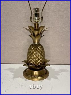 MCM Vintage Brass Pineapple Table Lamp Mid Century Modern Hollywood Regency Rare