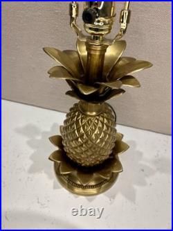 MCM Vintage Brass Pineapple Table Lamp Mid Century Modern Hollywood Regency Rare