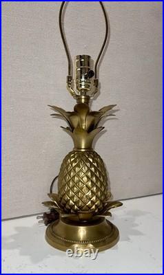MCM Vintage Brass Pineapple Table Lamp Mid Century Modern Hollywood Regency Rare