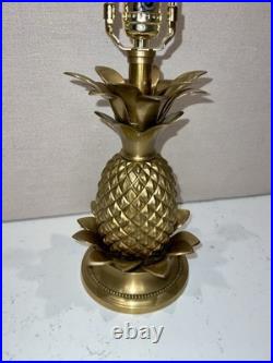 MCM Vintage Brass Pineapple Table Lamp Mid Century Modern Hollywood Regency Rare