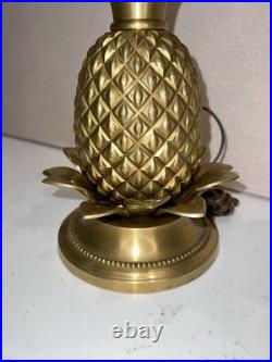 MCM Vintage Brass Pineapple Table Lamp Mid Century Modern Hollywood Regency Rare