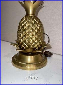 MCM Vintage Brass Pineapple Table Lamp Mid Century Modern Hollywood Regency Rare
