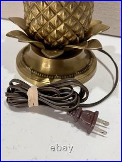 MCM Vintage Brass Pineapple Table Lamp Mid Century Modern Hollywood Regency Rare