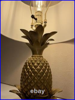 MCM Vintage Brass Pineapple Table Lamp Mid Century Modern Hollywood Regency Rare