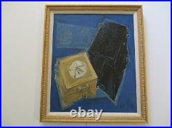 MID Century Modern Painting Abstract Expressionism Cubist Cubism Still Life Rare