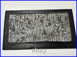 MID Century Modern Sculpture Cubist Cubism Tibor Jankay Listed Tile Hanging Rare