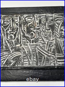 MID Century Modern Sculpture Cubist Cubism Tibor Jankay Listed Tile Hanging Rare
