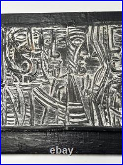MID Century Modern Sculpture Cubist Cubism Tibor Jankay Listed Tile Hanging Rare
