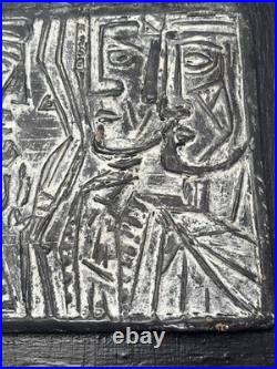MID Century Modern Sculpture Cubist Cubism Tibor Jankay Listed Tile Hanging Rare