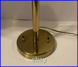 MID Century Modern Walter Von Nessen Bankers Double Rotating Desk Lamp 1950 Rare