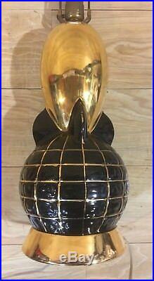 Magnificent Mid Century Modern Fat Man Atomic Bomb on the Earth Lamp RARE