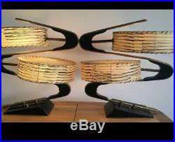 Majestic Z Lamp Vintage Rare Mid-century Table Lamps (sold As Pair)