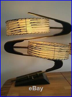 Majestic Z Lamp Vintage Rare Mid-century Table Lamps (sold As Pair)