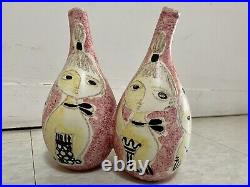 Marcello Fantoni for Raymor 1950's Double Vase Rare Mid-Century Italy Ceramic