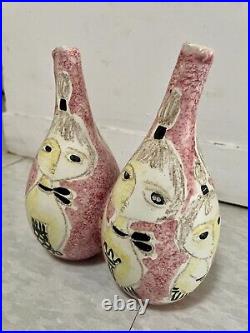 Marcello Fantoni for Raymor 1950's Double Vase Rare Mid-Century Italy Ceramic