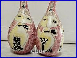 Marcello Fantoni for Raymor 1950's Double Vase Rare Mid-Century Italy Ceramic