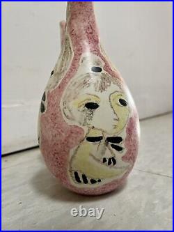 Marcello Fantoni for Raymor 1950's Double Vase Rare Mid-Century Italy Ceramic