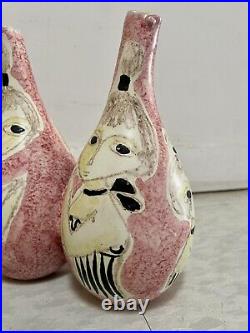 Marcello Fantoni for Raymor 1950's Double Vase Rare Mid-Century Italy Ceramic