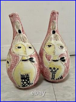 Marcello Fantoni for Raymor 1950's Double Vase Rare Mid-Century Italy Ceramic