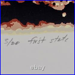 Marjorie Bean 1975 Frutas y Vegetales #4 Original Acrylic Painting Signed 24x22