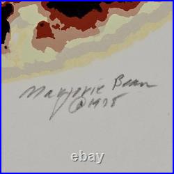 Marjorie Bean 1975 Frutas y Vegetales #4 Original Acrylic Painting Signed 24x22