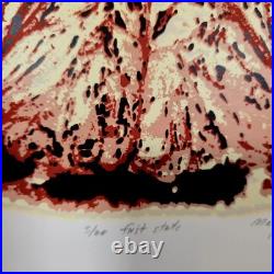 Marjorie Bean 1975 Frutas y Vegetales #4 Original Acrylic Painting Signed 24x22