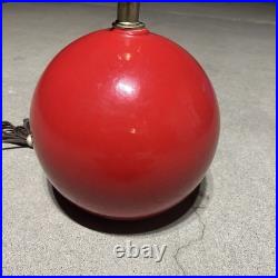 Markel Dot Orb Lamp Red Sphere Mid Century Modern MCM Rare Vintage