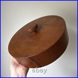 Massive Rare Mid-Century Mod Nesting Solid Teak Wood Canister Set Storage Jars Massive Rare Mid-Century Mod Nesting Solid Teak Wood Canister Set Storage Jars