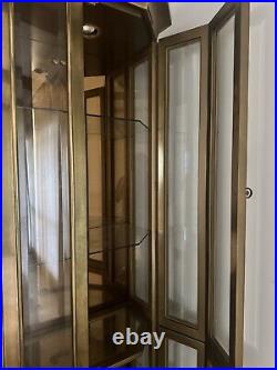 Mastercraft Mid-Century Pristine Condition Brass Vitrine Rare Design