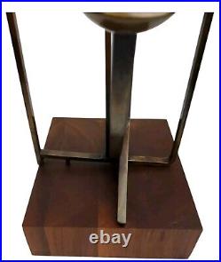 Maxwell Chayat Mid Century Modern Brutalist Judaica Menorah Signed Rare Maxwell Chayat Mid Century Modern Brutalist Judaica Menorah Signed Rare
