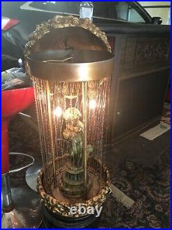 Mcm Vintage Swag Rain Lamp Cherub Hollywood Regency Rare