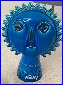 Mid-Century BITOSSI Rare Sunflower BLUE Italian Art Pottery
