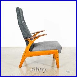 Mid Century Danish Modern Lounge Chair Recliner Christian Sorensen Teak Oak Mcm