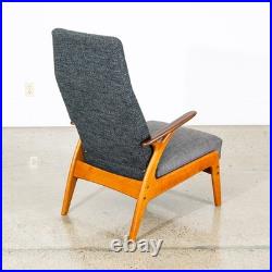 Mid Century Danish Modern Lounge Chair Recliner Christian Sorensen Teak Oak Mcm