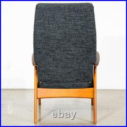 Mid Century Danish Modern Lounge Chair Recliner Christian Sorensen Teak Oak Mcm