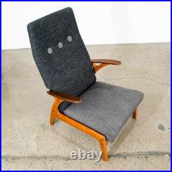 Mid Century Danish Modern Lounge Chair Recliner Christian Sorensen Teak Oak Mcm