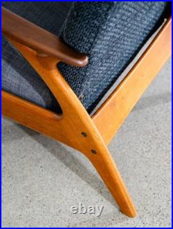 Mid Century Danish Modern Lounge Chair Recliner Christian Sorensen Teak Oak Mcm