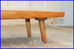 Mid Century Danish Modern Slat Coffee Table RARE 10 Tall Closed Ends Dovetailed
