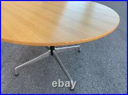 Mid Century Herman Miller Rare Oak 48 Eames Round Dining Table Authentic