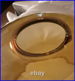 Mid Century Hollywood Regency 1960 TABLE Lamp Amber Glass Shade MCM RARE